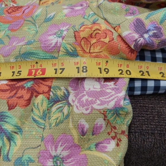 Coldwater Fall Floral Blazer Women's Sz M Floral Tweed Jacket - Picture 10 of 10